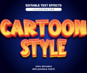 Cartoon style editable text effects vector