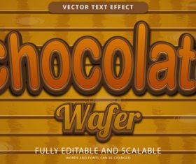 Chocolale editable eps text effect vector