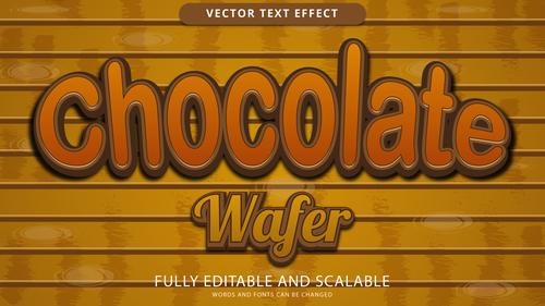 Chocolale editable eps text effect vector