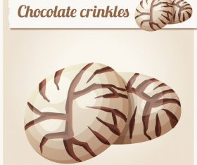 Chocolate crinkles vector