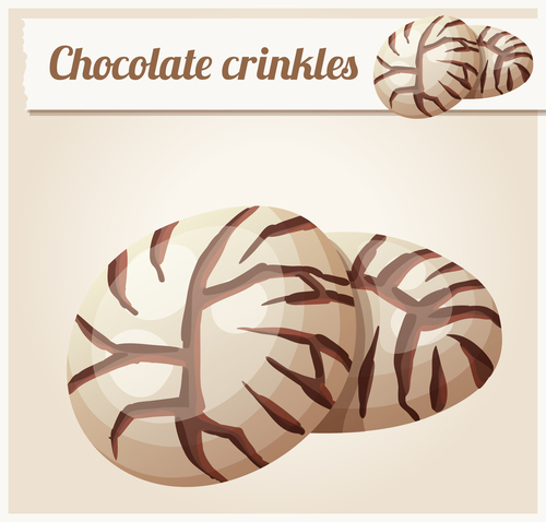 Chocolate crinkles vector