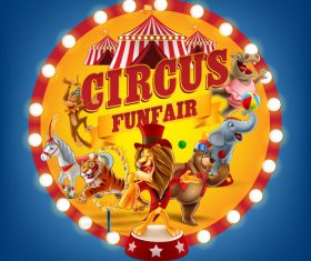 Circus show advertisement vector