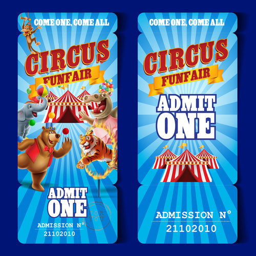 Circus tour advertising banner vector