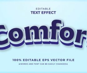 Comfort vector text effect