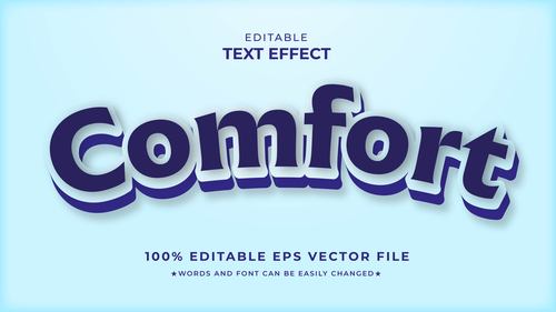 Comfort vector text effect
