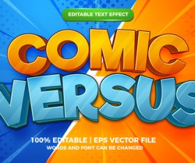 Comic versus cartoon style 3d template vector