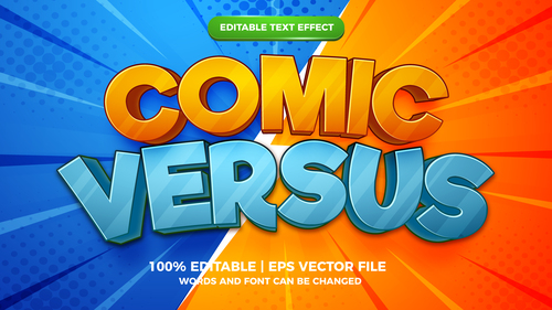 Comic versus cartoon style 3d template vector