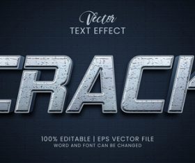 Crack editable eps text effect vector