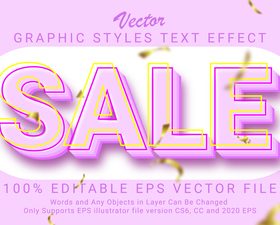 Creative sale vector text effect