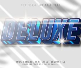 Deluxe editable text effect 3D vector