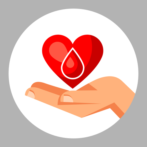 Design donate blood public service advertisement vector