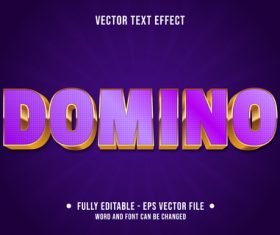 Domino editable text style vector