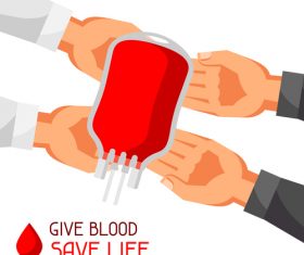 Donate blood public service advertisement vector