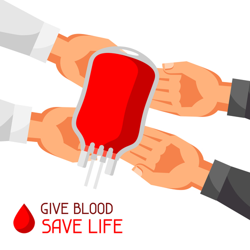Donate blood public service advertisement vector