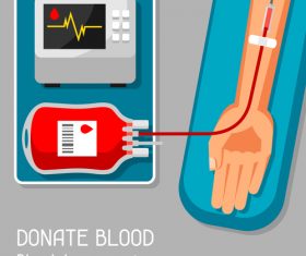 Donate blood vector