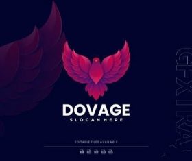 Dove Gradient Logo design template vector