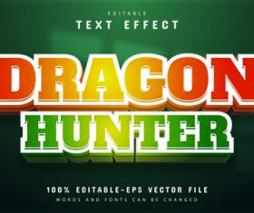 Dragon hunter editable text effect