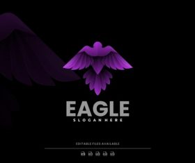 Eagle gradient logo vector