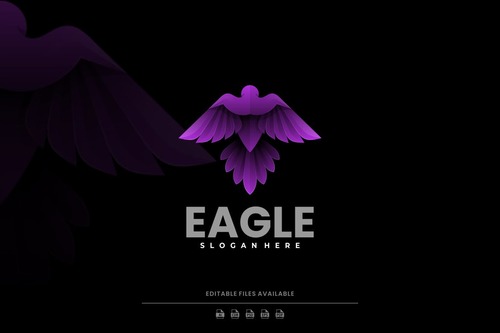 Eagle gradient logo vector