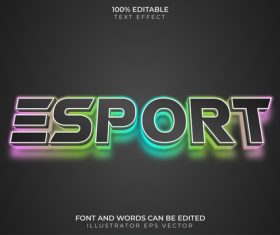 Esport Text Effect vector