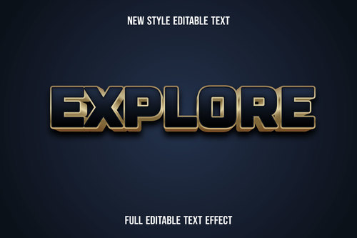 Explore new style editable text vector