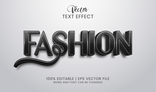 Fashion text effect vector