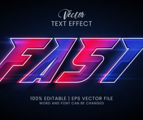 Fast editable text effect vector