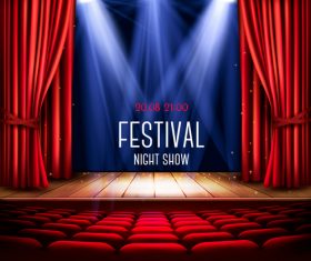 Festival night show vector