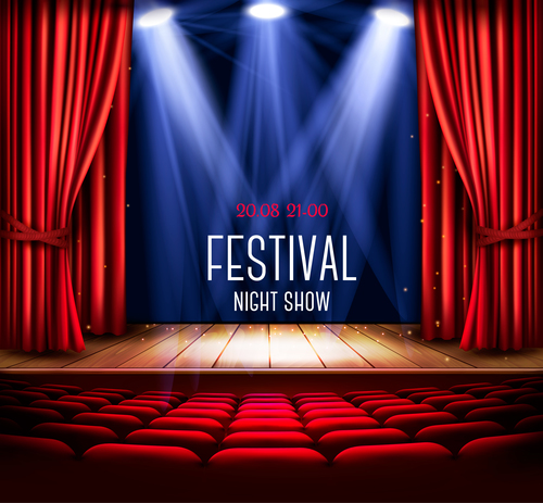 Festival night show vector