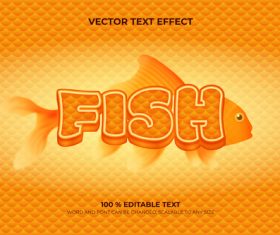 Fish vector text effect