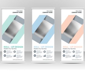 Folding cover vertical banners vector