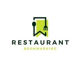 Food Bookmark Logo design template vector