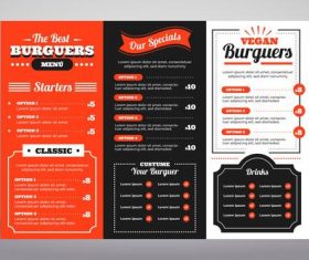 Food menu digital use illustrated vector