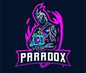 Galaxy Mascot Logo design template vector