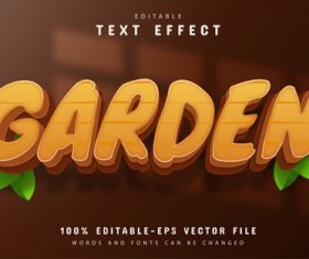 Garden text effect editable