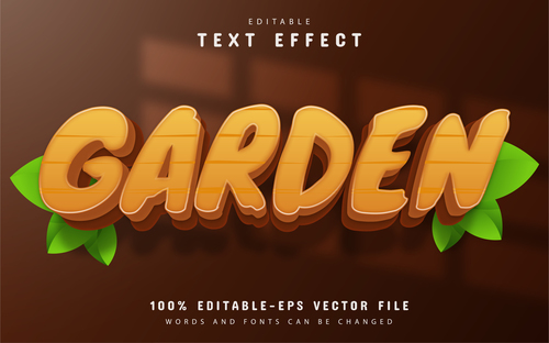 Garden text effect editable