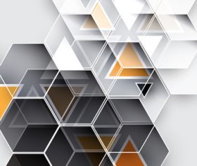 Geometric hexagon background vector