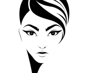 Girl fashion hairstyle vector