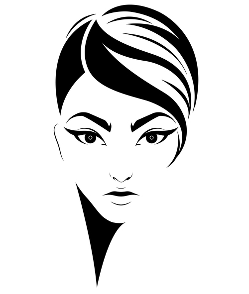 Girl fashion hairstyle vector
