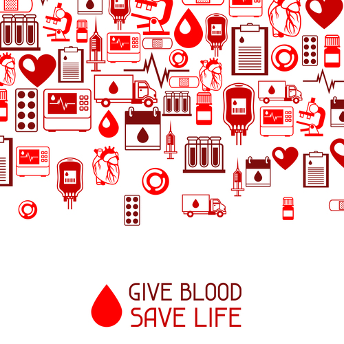 Give blood save life vector