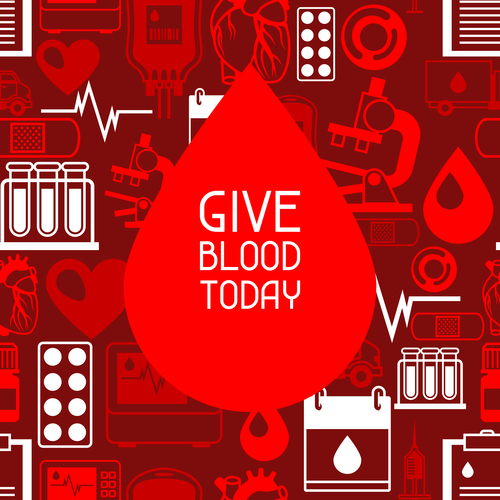 Give blood today vector