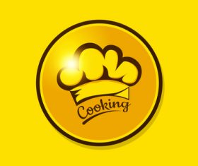 Golden chef hat vector