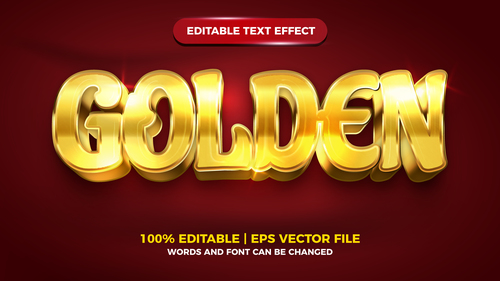Golden luxury style 3d template vector