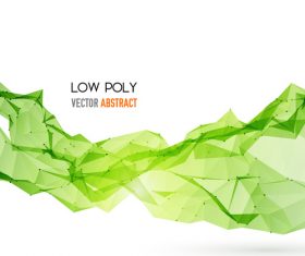 Green low poly vector abstract