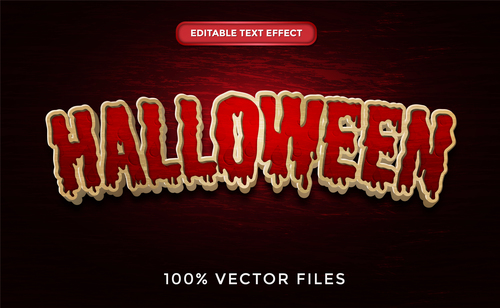 Halloween text effect vector