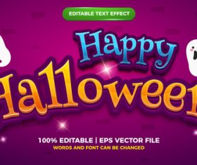 Happy Halloween comic cartoon game template style vector