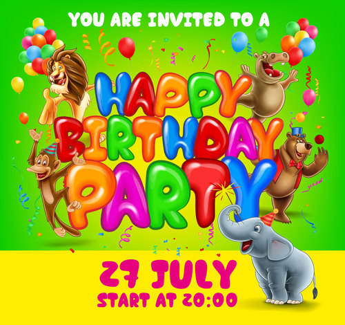 Happy birthday party vector