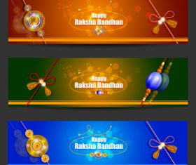 Happy raksha bandhan banner vector