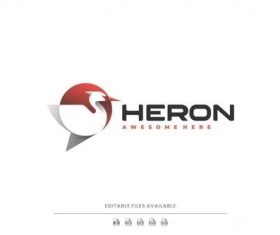 Heron simple logo vector