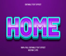 Home text effect vector